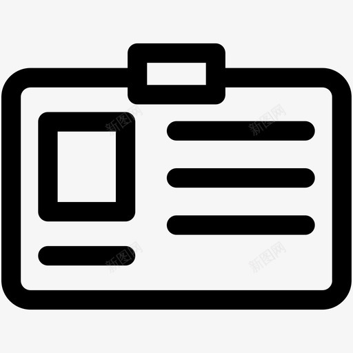 身份证员工证学生证图标svg_新图网 https://ixintu.com 员工证 学生证 学生证制作素材 教育图标集 身份证