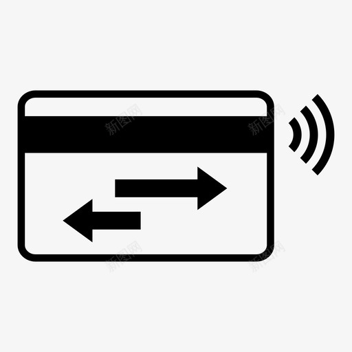 非接触式支付信用卡paypass图标svg_新图网 https://ixintu.com paypass wifi 信用卡 转账 非接触式支付