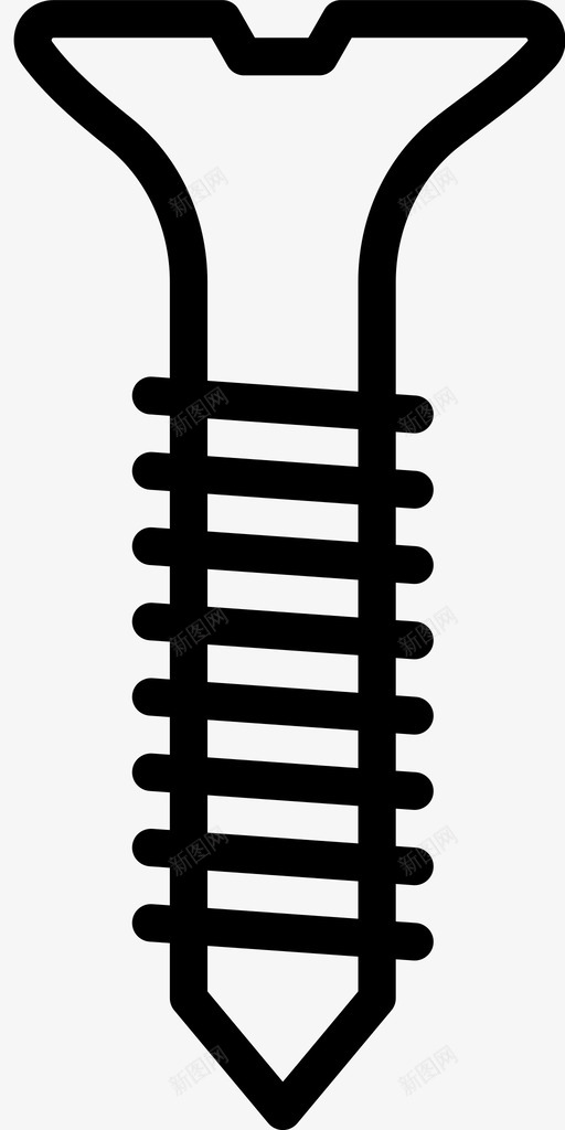 螺丝建筑工具图标svg_新图网 https://ixintu.com 工作 工具 建筑 粉碎图标结构轮廓 螺丝