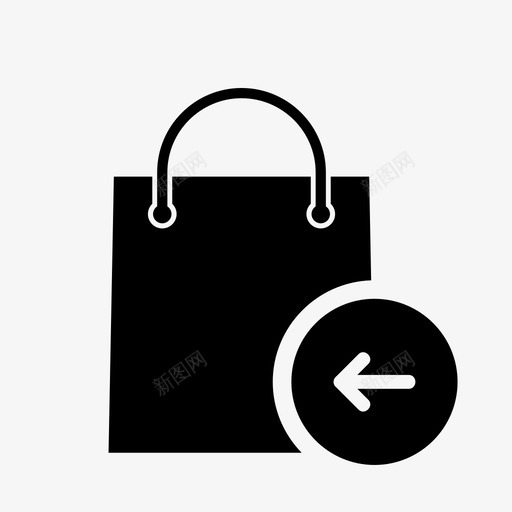 上一个包包钱包图标svg_新图网 https://ixintu.com 上一个包 包 购物 钱包