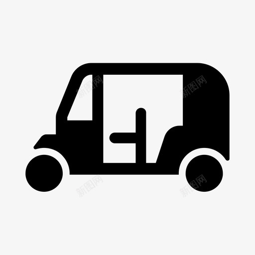 人力车汽车三轮车图标svg_新图网 https://ixintu.com 三轮车 人力车 汽车 车辆 运输