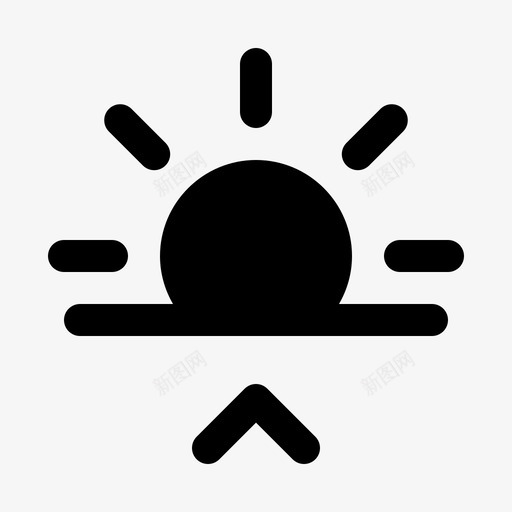 日出大气大气状况图标svg_新图网 https://ixintu.com 云 大气 大气状况 天气 日出 预报