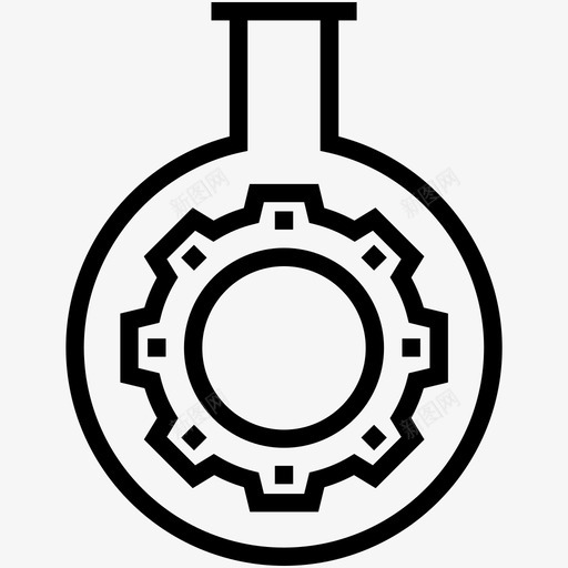 烧瓶设置齿轮机制图标svg_新图网 https://ixintu.com 优化 数字营销线图标 机制 烧瓶设置 研究 齿轮