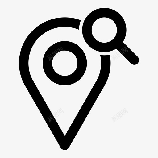 查找位置指南针地图针图标svg_新图网 https://ixintu.com 占位符 地图针 导航 指南针 查找位置