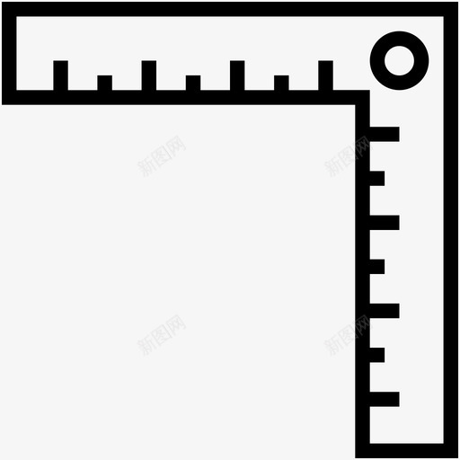 建筑尺几何工具量具图标svg_新图网 https://ixintu.com 几何工具 工具 建筑尺 建筑轮廓图标 量具