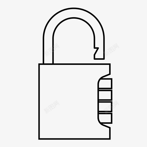组合锁打开密码安全图标svg_新图网 https://ixintu.com 安全 密码 组合锁打开 解锁 锁定细线