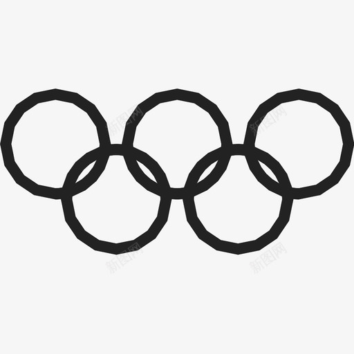 奥林匹克五环事件标志图标svg_新图网 https://ixintu.com 事件 体育 奥林匹克五环 标志 里约奥运
