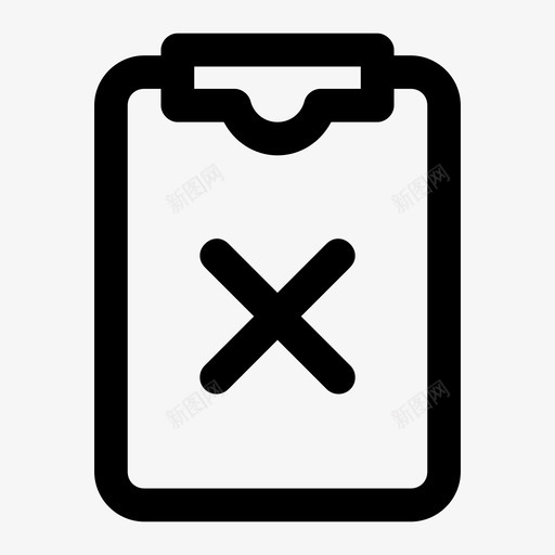 删除任务板剪贴板十字图标svg_新图网 https://ixintu.com 删除任务板 剪贴板 办公室 十字 记事本