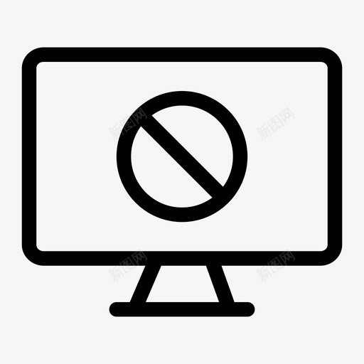 计算机监视器被阻止计算机显示拒绝图标svg_新图网 https://ixintu.com 个人计算机 拒绝 智能电视 监视器led 禁止 计算机显示 计算机监视器被阻止