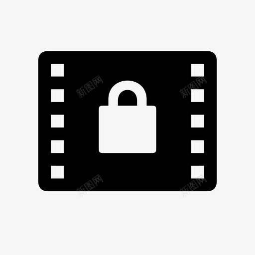 胶卷锁定剪辑电影图标svg_新图网 https://ixintu.com 剪辑 电影 胶卷锁定 视频