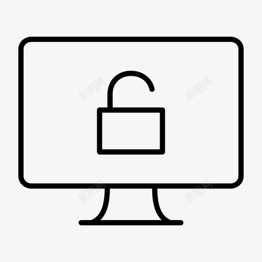 解锁监视器计算机屏幕显示计算机图标svg_新图网 https://ixintu.com pc监视器 个人计算机 屏幕通知 显示计算机 监视器 解锁监视器 计算机屏幕