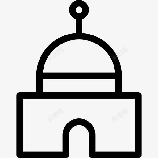 犹太教堂建筑城堡图标svg_新图网 https://ixintu.com 地点线图标 城堡 塔 宫殿 建筑 犹太教堂