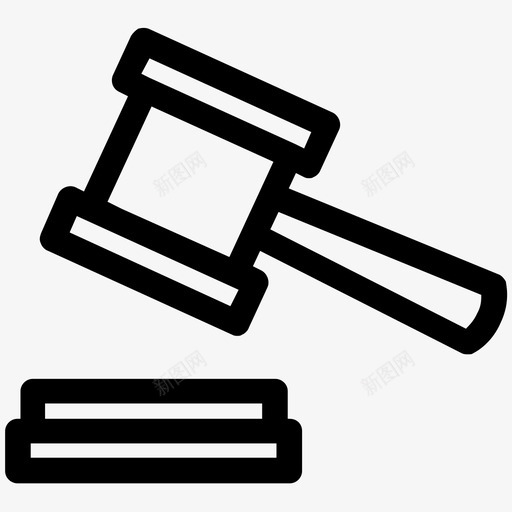 木槌法庭锤子图标svg_新图网 https://ixintu.com 学者 木头 木槌 法官 法庭 锤子