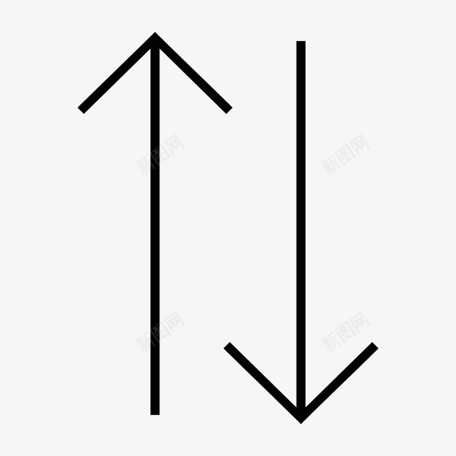 垂直箭头方向参考图标svg_新图网 https://ixintu.com 参考 垂直方向 垂直箭头 导航 方向