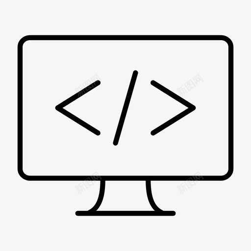代码监视器计算机屏幕显示计算机图标svg_新图网 https://ixintu.com pc监视器 个人计算机 代码监视器 屏幕通知 显示计算机 监视器 计算机屏幕