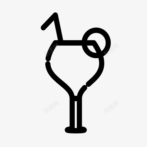 鸡尾酒酒饮料图标svg_新图网 https://ixintu.com 厨房图标 夏日 酒 饮料 鸡尾酒