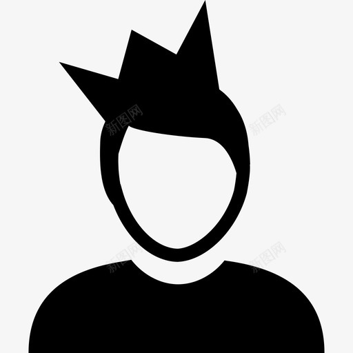 戴着王冠的人人奖品图标svg_新图网 https://ixintu.com 人 奖品 戴着王冠的人