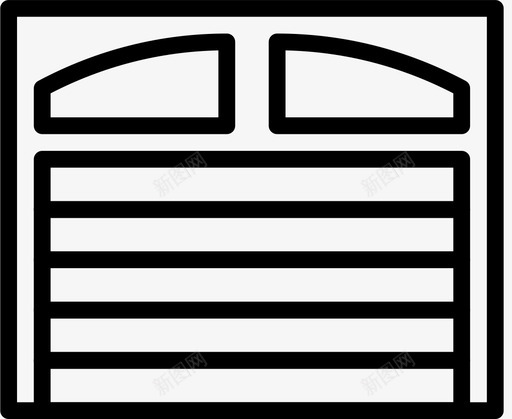 车库门建筑施工图标svg_新图网 https://ixintu.com smashicons结构轮廓 工具 建筑 施工 车库门
