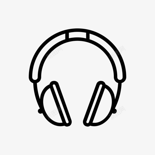 耳机音频听图标svg_新图网 https://ixintu.com 听 复古 技术 歌曲 耳机 音乐 音频