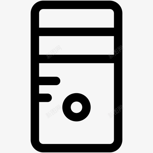 电脑塔电脑cpu图标svg_新图网 https://ixintu.com cpu 台式电脑 电脑 电脑塔 网络和通讯可爱的图标