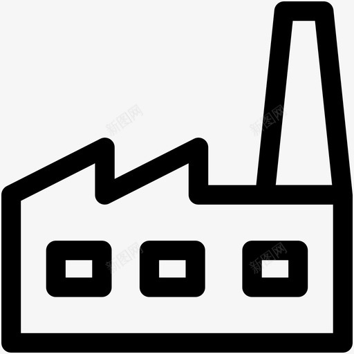 工厂工业发电厂图标svg_新图网 https://ixintu.com 发电厂 工业 工厂 房地产可爱的图标 生产单位
