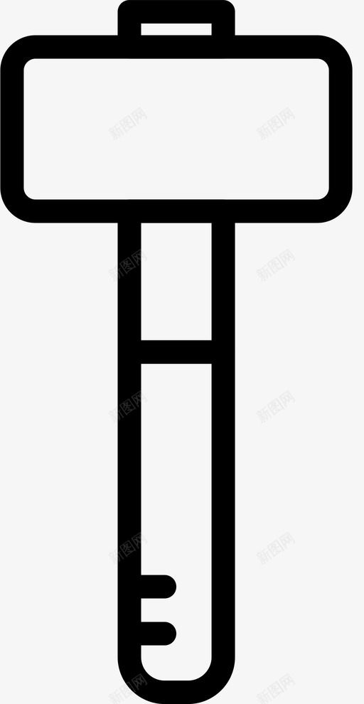 固定锤结构工具图标svg_新图网 https://ixintu.com 固定锤 工具 粉碎图标结构轮廓 结构