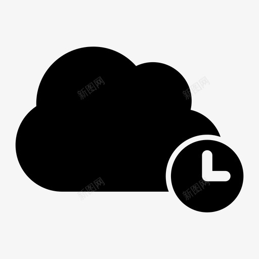 等待云云计算云数据图标svg_新图网 https://ixintu.com 云 云数据 云服务 云计算 天空 等待云