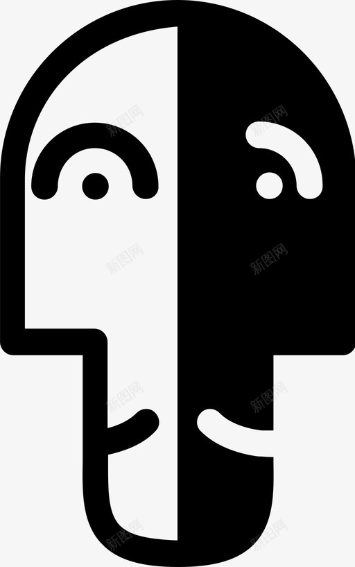 两面派欺骗虚伪图标svg_新图网 https://ixintu.com 两面派 人 杰纳斯 欺骗 虚伪