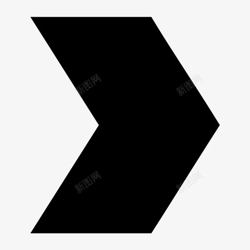 右V形方向导航图标svg_新图网 https://ixintu.com 右V形 右箭头 导航 方向