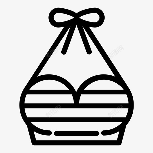 泳装沙滩比基尼图标svg_新图网 https://ixintu.com 上衣 度假时间 比基尼 沙滩 泳装 胸罩