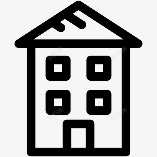 小屋家别墅图标svg_新图网 https://ixintu.com 别墅 家 小屋 房地产可爱的图标