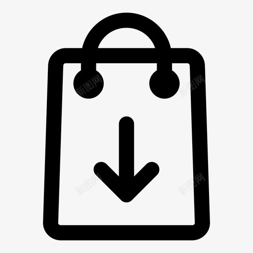 购物袋网上购物车网购图标svg_新图网 https://ixintu.com 下载购物袋 纸袋 网上购物车 网店 网购