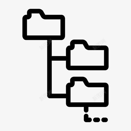 文件夹树组组织图标svg_新图网 https://ixintu.com 排序 文件夹 文件夹树 组 组织