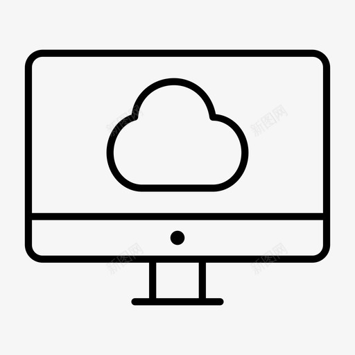 云计算机显示器dekstopimac图标svg_新图网 https://ixintu.com dekstop imac led显示器 云计算机显示器 屏幕 屏幕警告 显示器