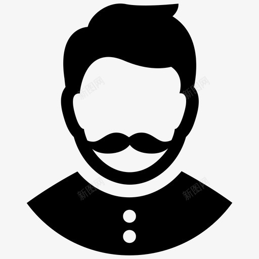 头像帐号人图标svg_新图网 https://ixintu.com 人 人物 头像 头像第二卷 帐号 胡子