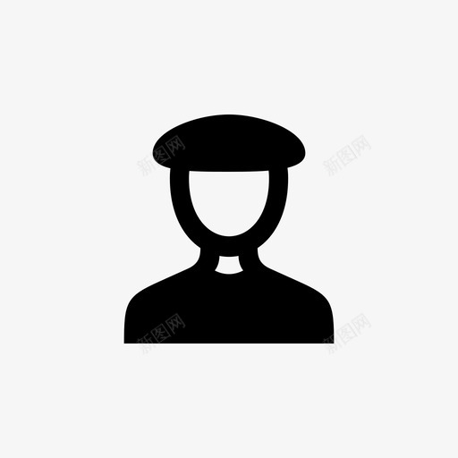 平顶帽人图标svg_新图网 https://ixintu.com 人 平顶帽