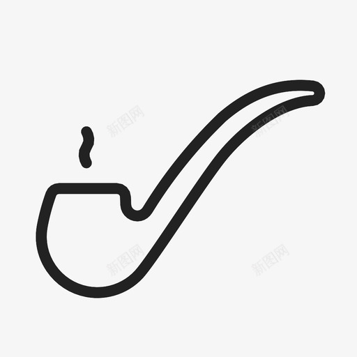 烟斗时髦复古图标svg_新图网 https://ixintu.com 复古 时髦 烟斗 烟草