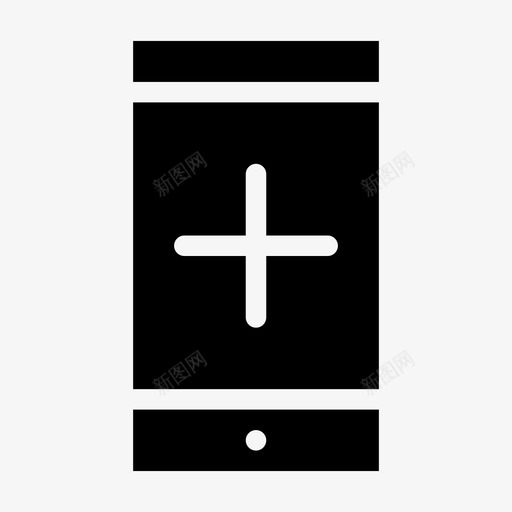 移动电话添加手机设备图标svg_新图网 https://ixintu.com iphone 屏幕通知 手机 智能手机 移动电话添加 设备