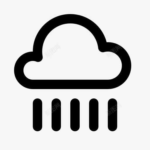雨大气大气状况图标svg_新图网 https://ixintu.com 云 大气 大气状况 天气 雨 预报