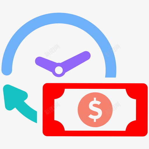 概算财务投资图标svg_新图网 https://ixintu.com 投资 时间 概算 财务 资金