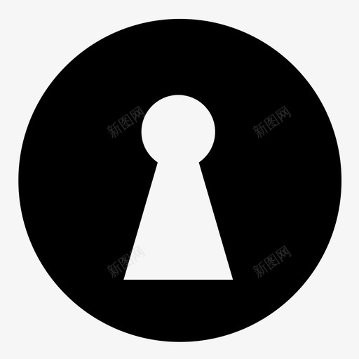 钥匙孔门把手锁图标svg_新图网 https://ixintu.com 安全 钥匙孔 锁 锁牢固 门把手