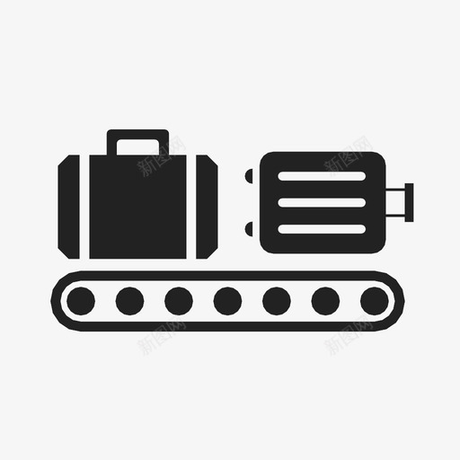 行李机场行李传送带图标svg_新图网 https://ixintu.com 交通 旅游 旅行 机场 行李 行李传送带 行李箱