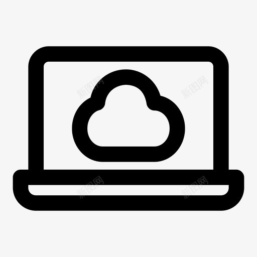 云笔记本云计算macbook图标svg_新图网 https://ixintu.com macbook 上网本 云笔记本 云计算 屏幕通知 笔记本电脑屏幕