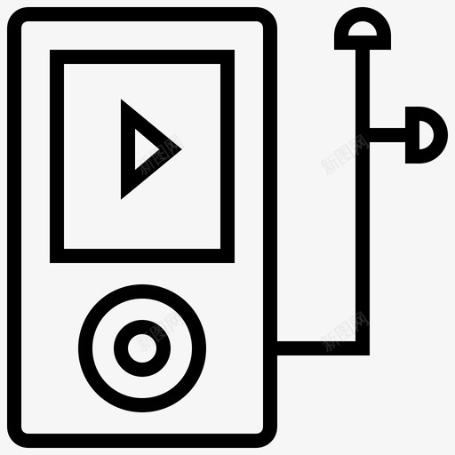 mp3播放器ios设备ipod图标svg_新图网 https://ixintu.com ios设备 ipod mp3播放器 mp4播放器 sea 电子和设备线路图标 随身听 音乐播放器