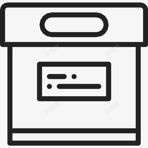 箱子档案纸箱图标svg_新图网 https://ixintu.com 档案 箱子 纸箱