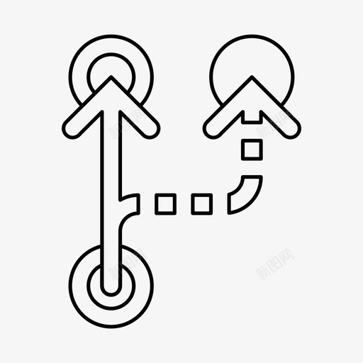 箭头分支合并图标svg_新图网 https://ixintu.com 分支 合并 存储库 箭头