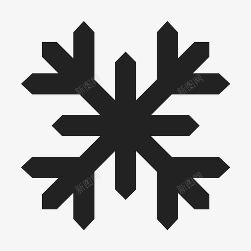 雪花暴风雨天气图标svg_新图网 https://ixintu.com 冬天 天气 暴风雨 雪花