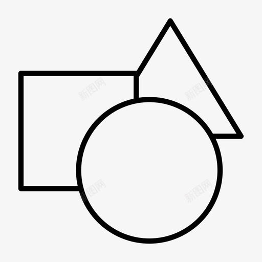 几何图形圆形矩形图标svg_新图网 https://ixintu.com 三角形 几何图形 圆形 矩形 移动应用程序