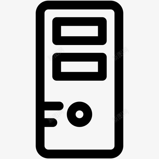 电脑塔电脑cpu图标svg_新图网 https://ixintu.com cpu 台式电脑 电脑 电脑塔 网络和通讯可爱的图标