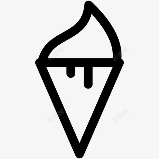 冰淇淋蛋糕筒杯筒图标svg_新图网 https://ixintu.com 冰淇淋 冷冻甜点 婴儿和儿童 杯筒 蛋糕筒